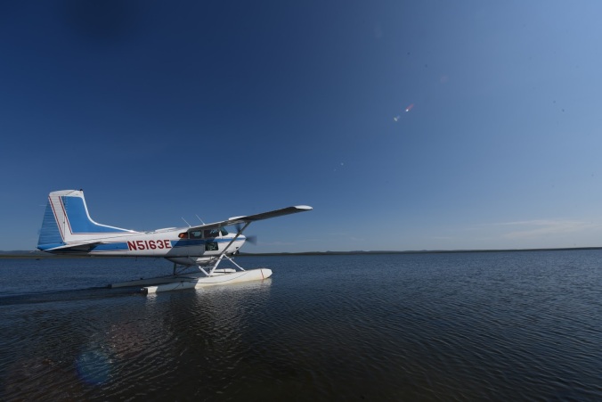 Floatplane leaving Kotlik Lagoon 